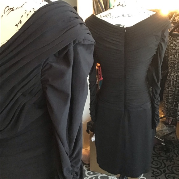 Tadashi Collection LBD Sexy Ruching Small - Picture 5 of 8